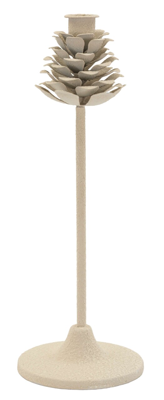Suport lumanare Dune Pigna, Mauro Ferretti, 11.5x11.5x33.5 cm, fier, crem - imagine 7
